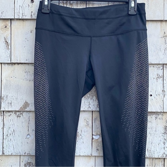 Athleta Black Reflective Leggings - Picture 2 of 6